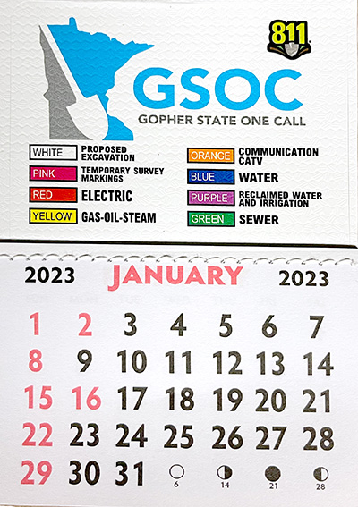 An image of the 2023 GSOC Mini Calendar